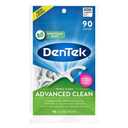 DenTek Advanced Clean Triple Clean Floss Picks, Mouthwash Blast, Dental Flossers for Plaque Removal, No Break No Shred Floss, Oral Care, 75 Count (14-Pack)