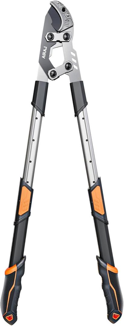 AIRAJ 27-37'' Extendable Anvil Loppers, Tree Trimmer Heavy Duty with Compound Action, Branch Cutter with 2 Cutting Capacity, Chops Thick Branches Ease, Garden Lopper for Gardening Pruning Shears