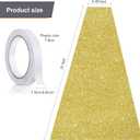 Tatuo Carpet Runner 2.46 x 30 ft Runway Rug 55 GSM Thickness with Carpet Tape for Prom Graduation Wedding Outdoor Indoor Hallway Movie Party Decoration Rug(2.46 x 30 Feet,Glitter Gold)