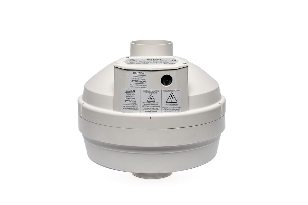 Festa AMG Eagle Radon Fan - Quiet and Energy Efficient 241 CFM Radon Mitigation System Inline Fan - 3" Electric Waterproof Inline Duct - Made with Sturdy Glass Reinforced Poly-Resin White, Medium