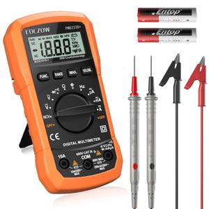 Digital Multimeter,Multimeter Tester, High Sensitivity Voltmeter Ammeter Ohmmeter NCV Circuit Checker Measures AC/DC Voltage,AC/DC Current, Resistance, Diodes, Continuity, Transistor (Black)