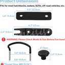 4 Pcs Roof Box U-Bolt Clamps, Upgraded Rooftop Cargo Carrier Rack Bolts, Car Van Mounting Fitting Kit 85mm Inner Width Metal U-Bracket Clips w/ 8 Lock Nuts 2 Straps