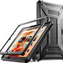 Amazon Fire HD 10 & Fire HD 10 Kids Pro Tablet Case (Only 13th Gen, 2023 Release), DJ&RPPQ Full Body Rugged Hands-Free Viewing Stand Back Cover with Screen Protector, Also for 10in Sony Nokia - Black