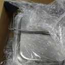 High-Capacity 3 Tiered Serving Trays Platters with Cover Stainless Steel Dessert Cupcake Table Display Stands Food Snake Fruit Catering Supplies Buffet Display Set (A2, 4cm Depth Platter with Cover)