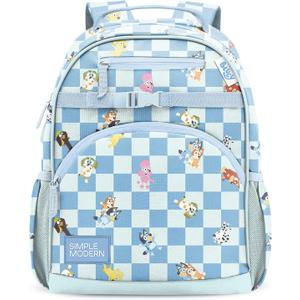 Simple Modern Medium Bluey Toddler Backpack for School Girls and Boys | Kindergarten Elementary Kids Backpack | Fletcher Collection | Kids - 15" tall | Bluey Checkmate