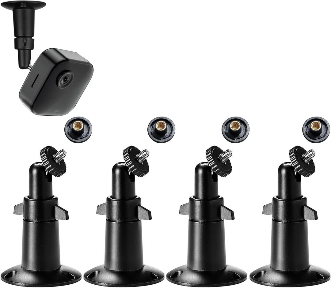 Tonton 4 Pack Blink Outdoor Camera Mount, 360 Adjustable Wall Mount Bracket for Blink Outdoor 4 (4th Gen) / (3rd Gen), Blink XT / XT2, Blink Mini, Universal Camera Wall Mount Holder, Black