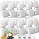 Cat Water Fountain Replacement Filters Fit for 2.5L Fountain with Whiskers Pattern Triple Action Water Pet Cat Drinking Fountain Filter Pack of 8