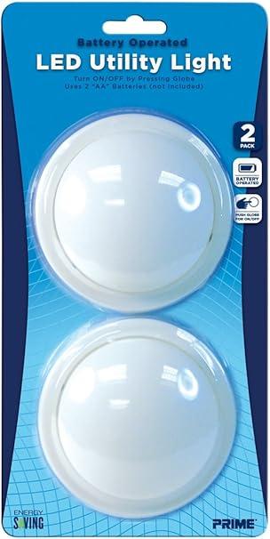 Prime Wire & Cable NLPLES2P Push Night Light with LED Lamp, 2-Pack