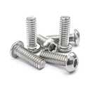 1/4-20 x 1 Button Head Socket Cap Bolts Screws, 304 Stainless Steel 18-8, Allen Hex Drive, Bright Finish, Fully Machine Thread, Pack of 100