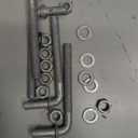J-Bolt Post Hinge with 5/8" Hinge Pin Galvanized Post Gate Hinge for Chain Link Fence, Washers & Nuts Included (6" (4 Pcs))