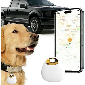 GPS Pet Tracker with Apple Find My Network, Android Compatibility, Real-Time Location Tracking, Water-Resistant (DINGWEIQI03)