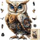Wooden Puzzles for Adults - Mechanical Owl Puzzle, Unique Shape Wood Puzzles Adult, Wooden Jigsaw Puzzle for Adults, Gifts for Friends and Family, Wall Art Home Decor (L -13.4 * 9.1 in -200 Pieces)