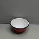 Maxdot Red Popcorn Bowl Enamelware Popcorn Bowl 1.16 Quart Shatterproof Reusable Serving Bucket Family Serving Container for Movie Night Game Party Favors