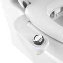 Bio Bidet SlimEdge Bidet Attachment for Toilet, Non Electric, Self Cleaning Dual Nozzles for Front and Rear Cold Water Wash, Adjustable Water Pressure, Ultra Thin Design, White (1 Pack)