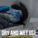 Diamond Granite Blade 6" Diamond Turbo Cutting Blade with 5/8"-11 Flange for Marble Granite Pavers Concrete Dry Cutting