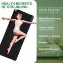 Grounding Yoga Mat - Exercise Fitness Pad, 71x24 Inch Upgraded Non-Slip Grounding Pad with 15ft Cord, Earth Connected Mats for Yoga Sleep Work Meditation Anxiety Reduction