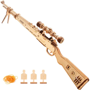 3D Wooden Puzzles Rubber Band Gun for Adults – 98k Gun Model, DIY Rubber Band Gun Building Kit for Teens 14+, Brain Teaser Craft, Unique Gift & Home Decor for Men & Women (Kar98K)