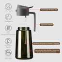 SWEET VIEW 2PCS Olive Oil Dispenser and Oil Sprayer 16oz/470ml Glass Light-Proof Oil Pourer for Kitchen Air Fryer, Cooking, Salad, and BBQ, with Stickers
