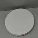 12 Inch White Round Cake Board - Sturdy Corrugated Cardboard Circle Base for Cakes - Disposable Plates 12-Pack
