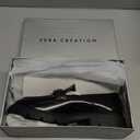 Women's Chunky Platform Loafers with Buckle Patent Leather Black Penny Loafers Fashion Office Work Business School Dressy Casual Shoes Comfortable Slip-on (9.5)