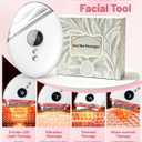 4-in-1 Red Light Therapy for Face and Neck, Gua Sha Facial Tool with Heat & Vibration, Face Massager Tool for Puffiness, Smoothing, Firming, Gifts for Women & Men (White)