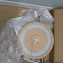 Spa-Like Shower Lamp - Waterproof Bathroom Lamp with 16 Color Ocean Wave Projector, Cordless Light for Inside Shower/Bathtub Bedroom Living Room Kitchen Decor (Wood Grain)