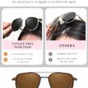 SODQW Tangle Free Aviator Sunglasses for Women Polarized Square Frame With UV400 Protection Sun Glasses for Driving