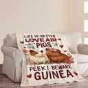 Cute Guinea Pig Throw Blanket Soft Cozy Fleece Fuzzy Plush Guinea Pig Warm Stuff Bedding Animal Blanket Gifts for Boys Girls Kids Adult Men Women 40"X50"