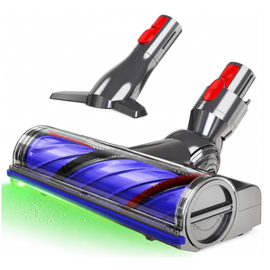 2026 Upgraded Vacuum Head Replacement for Dyson V7/V8/V10/V11/V15/SV10/SV11/SV12/SV14/SV15/SV22(Not for Slim), Quick Release Cordless Vacuum Cleaner Head with LED Light (1 Head+1 Brush Nozzle)