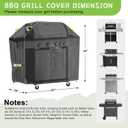 UIRWAY Gas Grill Cover 60 Inch, Waterproof, UV & Fade Resistant BBQ Grill Cover for Outdoor, Barbecue Cover with Reflective Strip and Air Vent for Weber, Dyna-glo, Char-Broil, Nexgrill, etc. Black