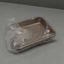 2 Pack Baking Sheet Pans, Deep Size Baking Pan Nonstick Cookie Sheet Brownie Cake Pan Bread Pan Toaster Oven Tray Bakeware, 8.6 x 6.6 x 1.7 Inches