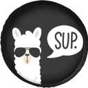 Funny Sup Llama Spare Tire Cover Wheel Protectors Dust-Proof Wheel Tire Cover Fit,Trailer, Rv, SUV and Many Vehicle 17inch