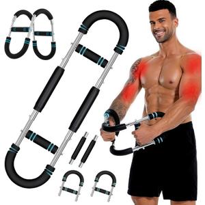 Adjustable Twister Arm Trainer, Chest Workout Equipment with Anti-Slip Grips, Portable Chest Trainer Equipment for Men Women, Detachable U-Shaped Fitness Equipment for Chest Shoulder Forearm