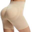 N.thr Padded Underwear for Women Butt Lifter Seamless Booty Pads Butt Enhancer Panties Lace Shapewear Boyshorts, M