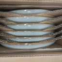 AmorArc Ceramic Dinner Plates Set of 6, 10.5 Inch Handmade Reactive Glaze Stoneware Plates, Rustic Shape Dinnerware Dish Set for Kitchen, Microwave & Dishwasher Safe, Scratch Resistant