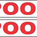 POOL Real Estate Rider Sign Red 10 pcs, 15" length, 4" width