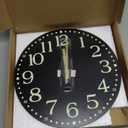 Wall Clock, 12 Inch Battery Operated Glow in Dark Night Light Wall Clock Non-Ticking for Living Room Kitchen Office Bedroom