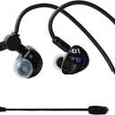 TANGZU Xue Tao Gaming in Ear Monitors, Gaming IEM Earphones, HiFi Wired Earbuds with 10mm Glass Diaphragm Dynamic Driver, Tangle-Free Detachable Mic Cable for Gamer (Type C)