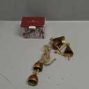 Rustic Gold Metal Bells with Jute Rope for Christmas Tree, Wreath, Party, Wedding Decor - 3.5W x 21H