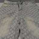 Y2k Ripped Jeans Shorts Mens Wide Leg Distressed Denim Shorts Baggy Bermuda Jeans Streetwear Jorts (Medium, Blue)