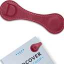 Personalized Leather Magnetic Bookmarks (1 Pack) Vintage Custom Engraved Initial ID Identification Book Marker Clip Gift for Book Lover Avid Readers (Letter D, Red)