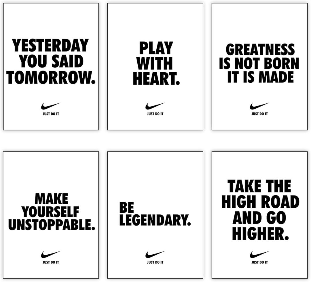 CREAARO Hypebeast Posters Unframed Motivational Slogans Room Decor for Teen Boys Guys Men 6pcs 8x10inch