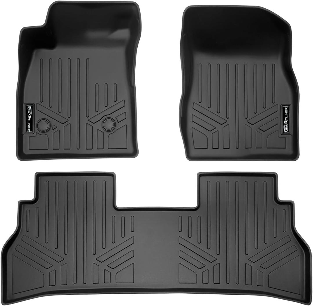 SMARTLINER All Weather Protection Custom Fit 2 Row Floor Mat Liner Set Compatible with 2024-2025 Buick Envista