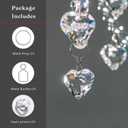 HDCRYSTALGIFTS 24pcs Crystal Heart Prisms Suncatchers 20mm Clear Glass Beads Rainbow Maker Sun Catchers Chandelier Crystals Drop Parts Glass Wedding Valentine's Day Decorations