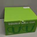 MEWAY 12oz/4 pack Coffee Mugs,Clear Glass Double Wall Cup with handle for Coffee, Tea, Latte, Cappuccino (12 oz，4)