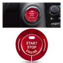 Engine Push Start Stop Button Cover for Infiniti Q50L QX50 Q50 QX56 Q60 QX70 Q70L QX80 QX30, Ignition Button Decoration Trim & Ring Protector Stickers Car Accessories for Infiniti (Red)