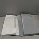 Feifeiya 2 Pcs Magnetic File Folder Wall Hanging Holder Large Pocket Paper Magazine Mail Organizer for Refrigerator Classroom Locker Whiteboard(Horizontal,White Grey,13.8 x 8.3 Inches)