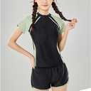 KORADI Girls Swimsuits Rash Guard Swim Set Kids Two-Piece Bathing Suits Teen Swimwear Beach Shorts Sun Protection Swim Shirts