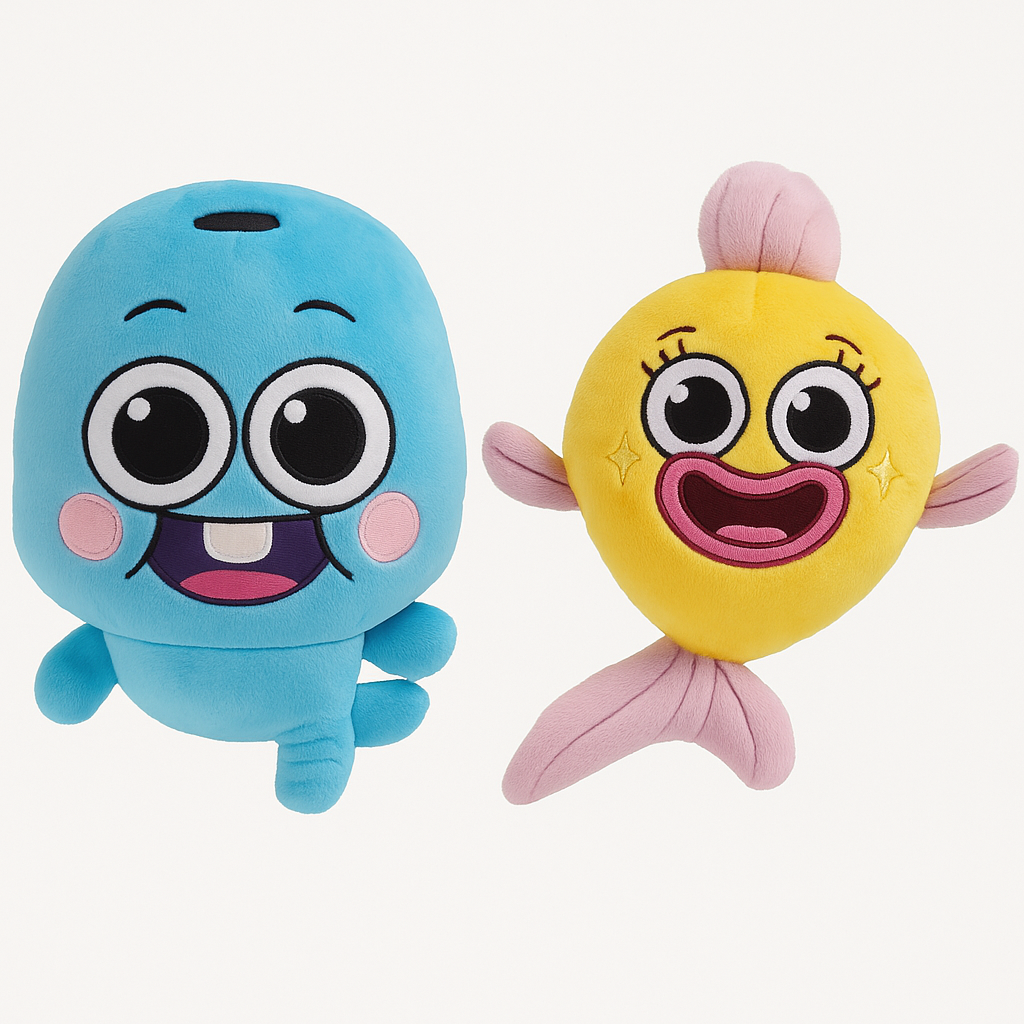 Baby Shark Fin Friends 8 in Plush 2 count 