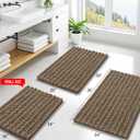Smiry Bathroom Rugs Mat 36x24, Extra Soft Absorbent Chenille Bath Rugs, Non Slip Rubber Backing Machine Washable Quick Dry Bath Mats for Bathroom Floor, Tub, Shower, Home Decor Accessories, Camel